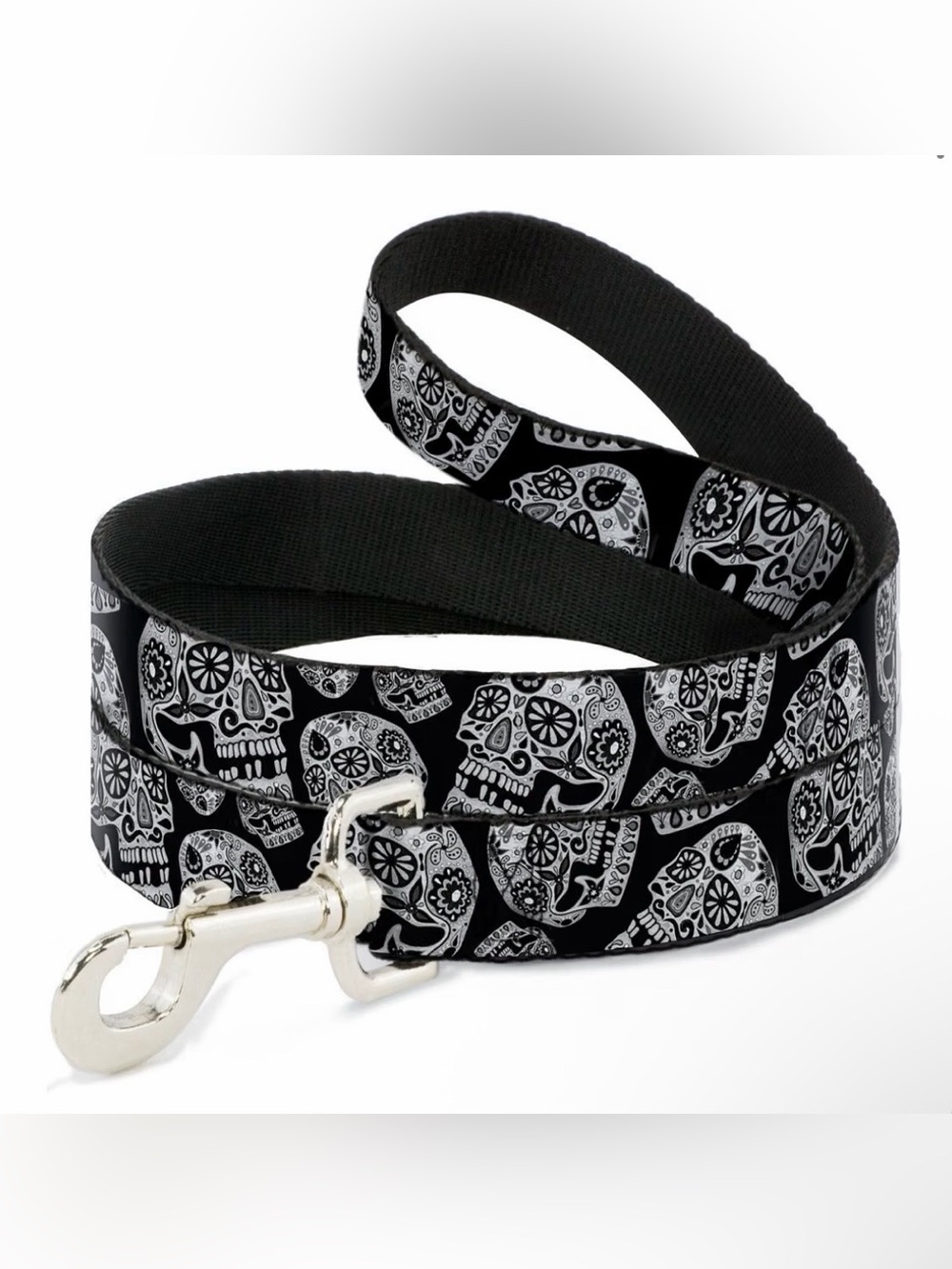 Buckle-Down 4 Foot Pet Leash - The Dust of Living II Sugar Skulls